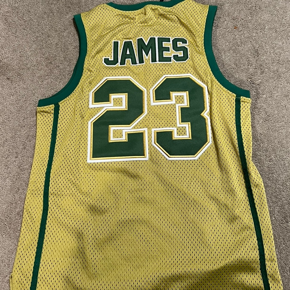 Lebron James Irish Gold Youth Authentic Basketball Jersey